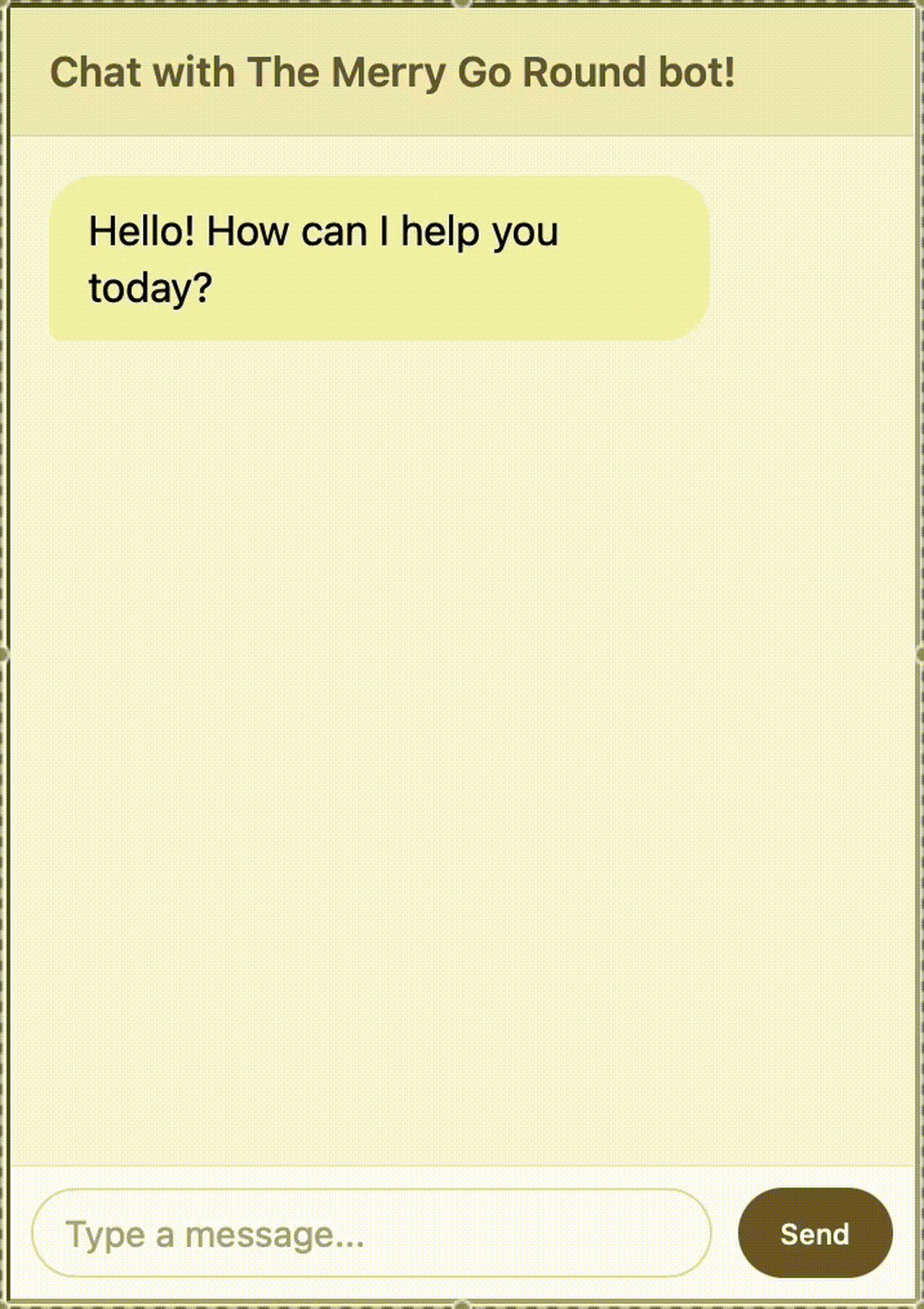 The Merry Go Round AI Chatbot Interface